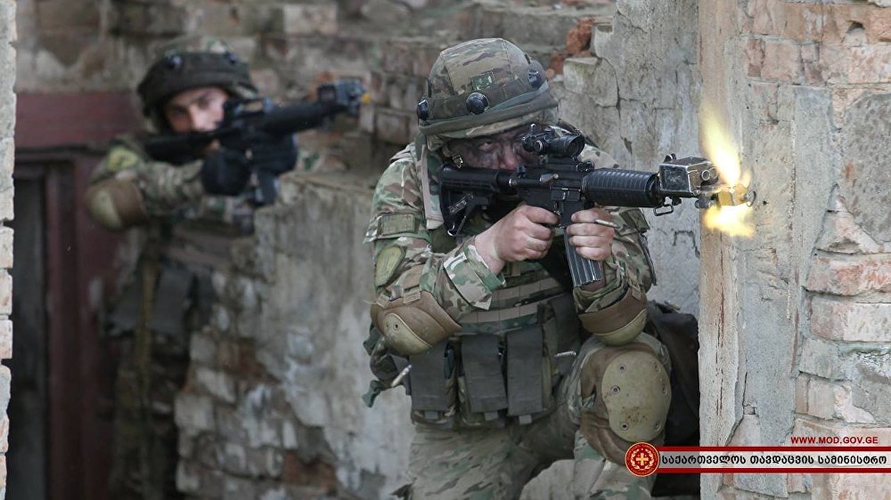 Грузинские военные участвуют в учениях в Афганистане