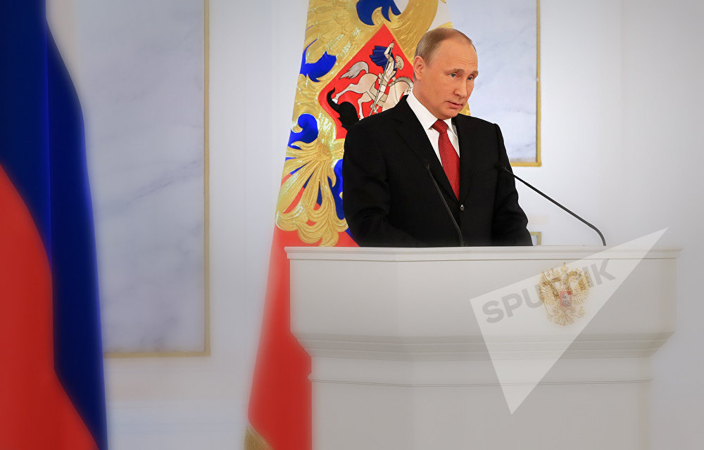 Послание Путина парламенту показал правительственный телеканал США
