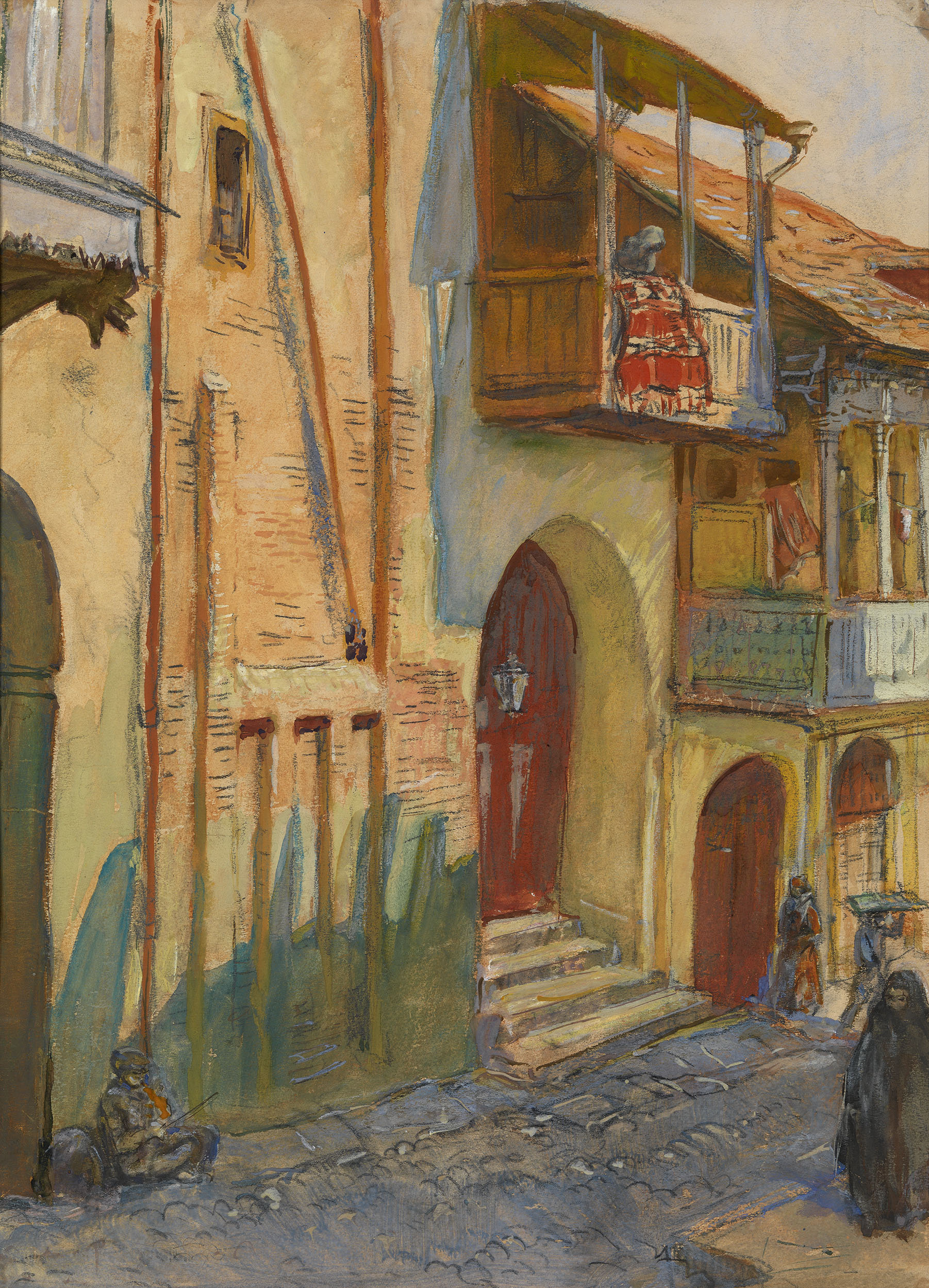 Картина Евгения Лансере Улица в Тифлисе, 1921 Картина Евгения Лансере Улица в Тифлисе, 1921